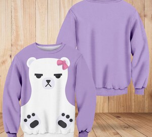 Sweat-shirt Cosplay Mira Pour Femme - Pyjama Violet Avec Bandeau Ours, Pour Anime, Halloween Et Détente