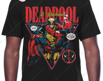 Deadpool en Wolverine shirt, Wolverine Logan tshirt, schattig paar tee, film shirt, MCU fan cadeau