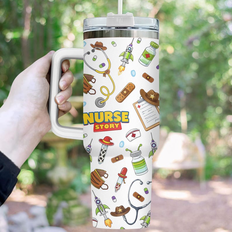 Nurse Story 40oz Tumbler, Medical Professional Gift Cup, Toy Story Inspired Nurse Mug, Registered Nurse Appreciation, Fun Medical Gift
