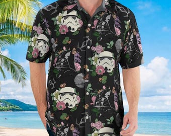 Stormtrooper Star Wars Hawaiian Shirt, Star Wars Button Shirt, Disney Trip Vacation Shirt, Magic Kingdom Tee, Beach Shirt, Gift For Fan
