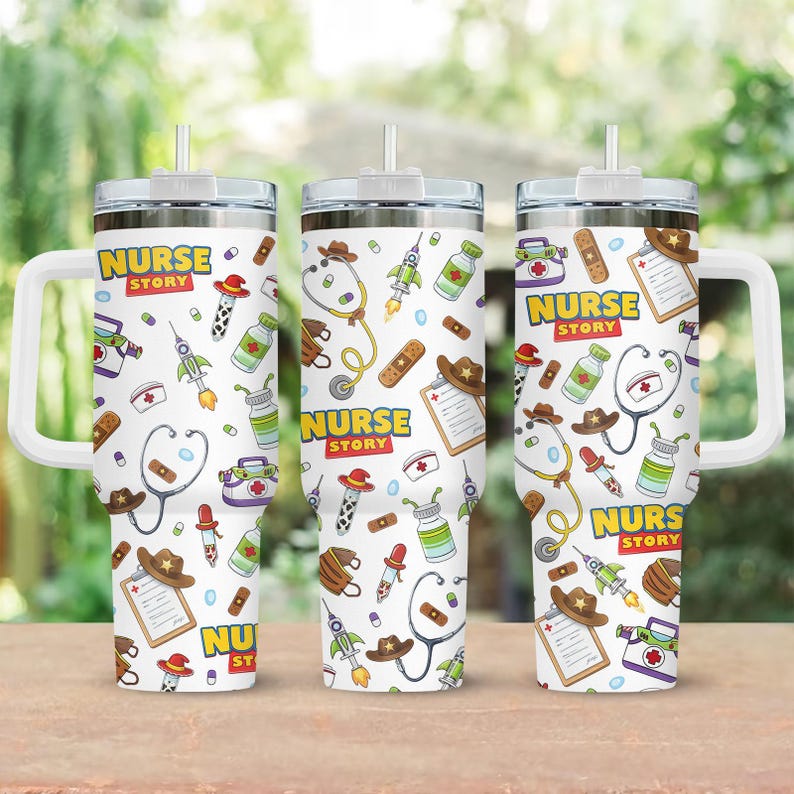 Nurse Story 40oz Tumbler, Medical Professional Gift Cup, Toy Story Inspired Nurse Mug, Registered Nurse Appreciation, Fun Medical Gift