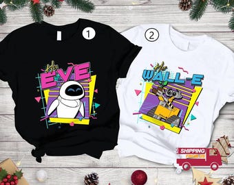 Disney His Eve Her Wall-E Shirt, Wall-E and Eve Shirts, Matching Couple Sweatshirt, Disney Couple Shirt, Valentines Day Gift