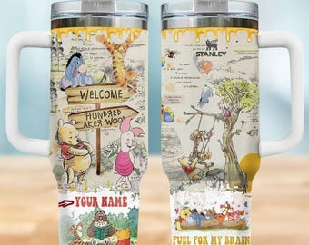 CLASSIC POOH Limited Edition 70周年記念 Winnie the Pooh Hundred Acre Wood Tumbler 40oz, Custom Pooh Cup