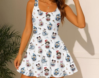 Mickey Pirates of the Caribbean skaterjurk, Disney Cruise piratenavondjurk, A Pirates Life For Me damesjurk, jurk voor een Disney-reis
