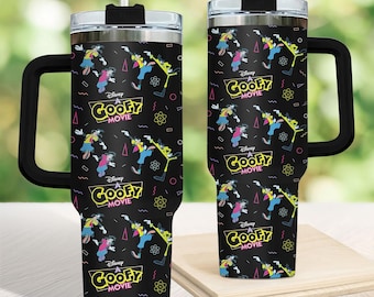 Gobelet Disney Goofy avec anse, gobelet Powerline rétro, cadeau pour les fans de Disney, gobelet Disney Goofy 40 oz, cadeau pour les amis