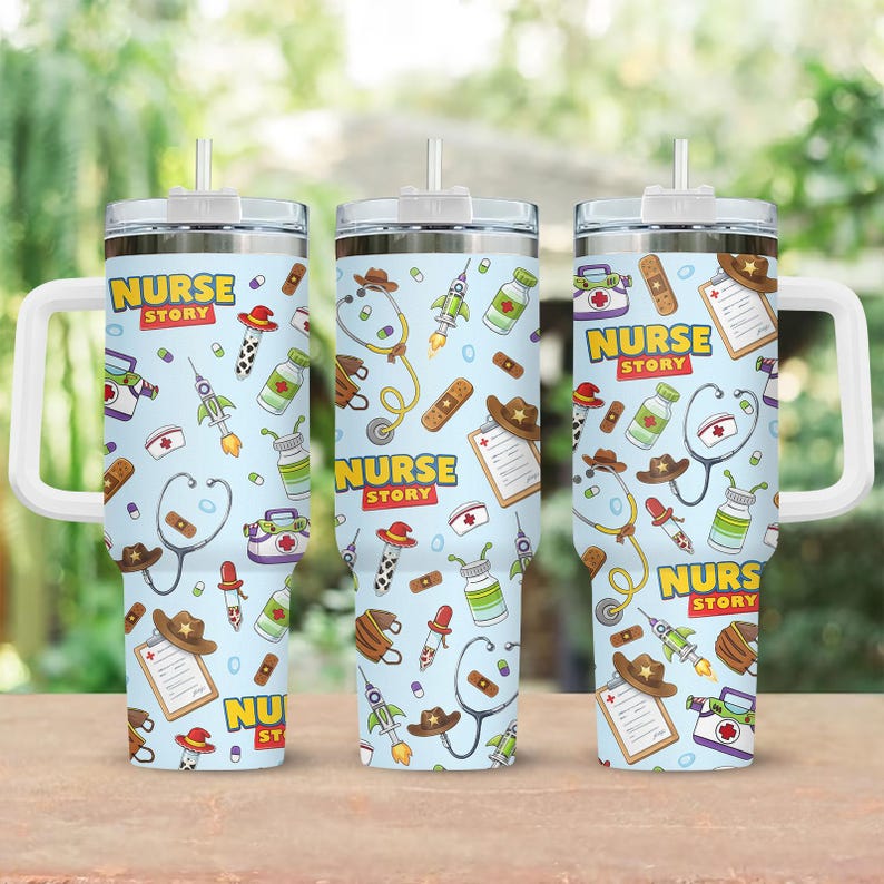 Toy Story Nurse Tumbler 40oz, Buzz And Woody Nurse Team Cup, Disney Nurse Story Mug, Nurse Team Group Cup, Nurse Week Gift