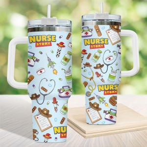 Toy Story Nurse Tumbler 40oz, Buzz And Woody Nurse Team Cup, Disney Nurse Story Mug, Nurse Team Group Cup, Nurse Week Gift
