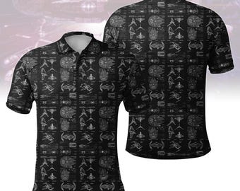 Star Wars Shirt, Star Wars Polo Shirt, Men's Short Sleeve Shirt, Disney Movie Shirt, Spaceship Golf Shirt, Summer Vacation Shirt