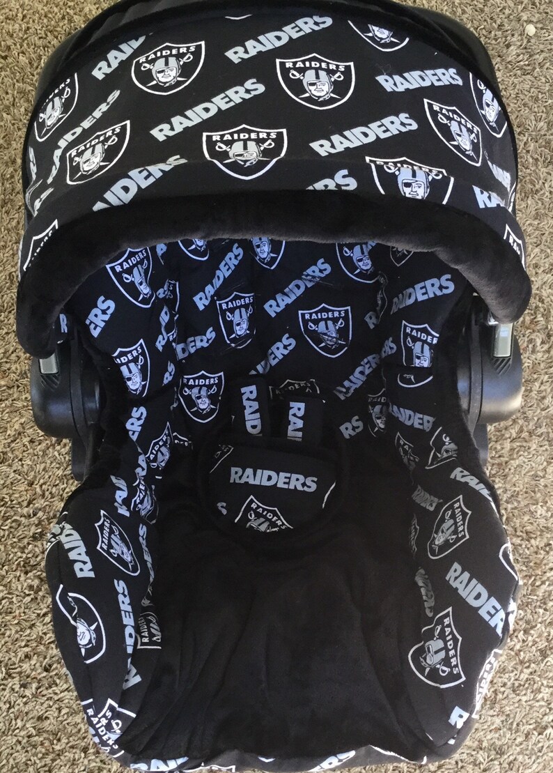 Raiders Infant Car Seat Replacement Cover Canopy Belt Covers And Buckle Pad