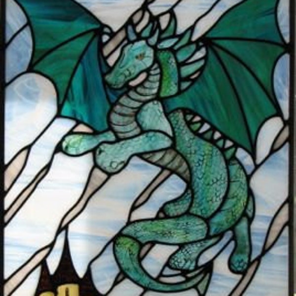 Stained Glass Dragon Pattern