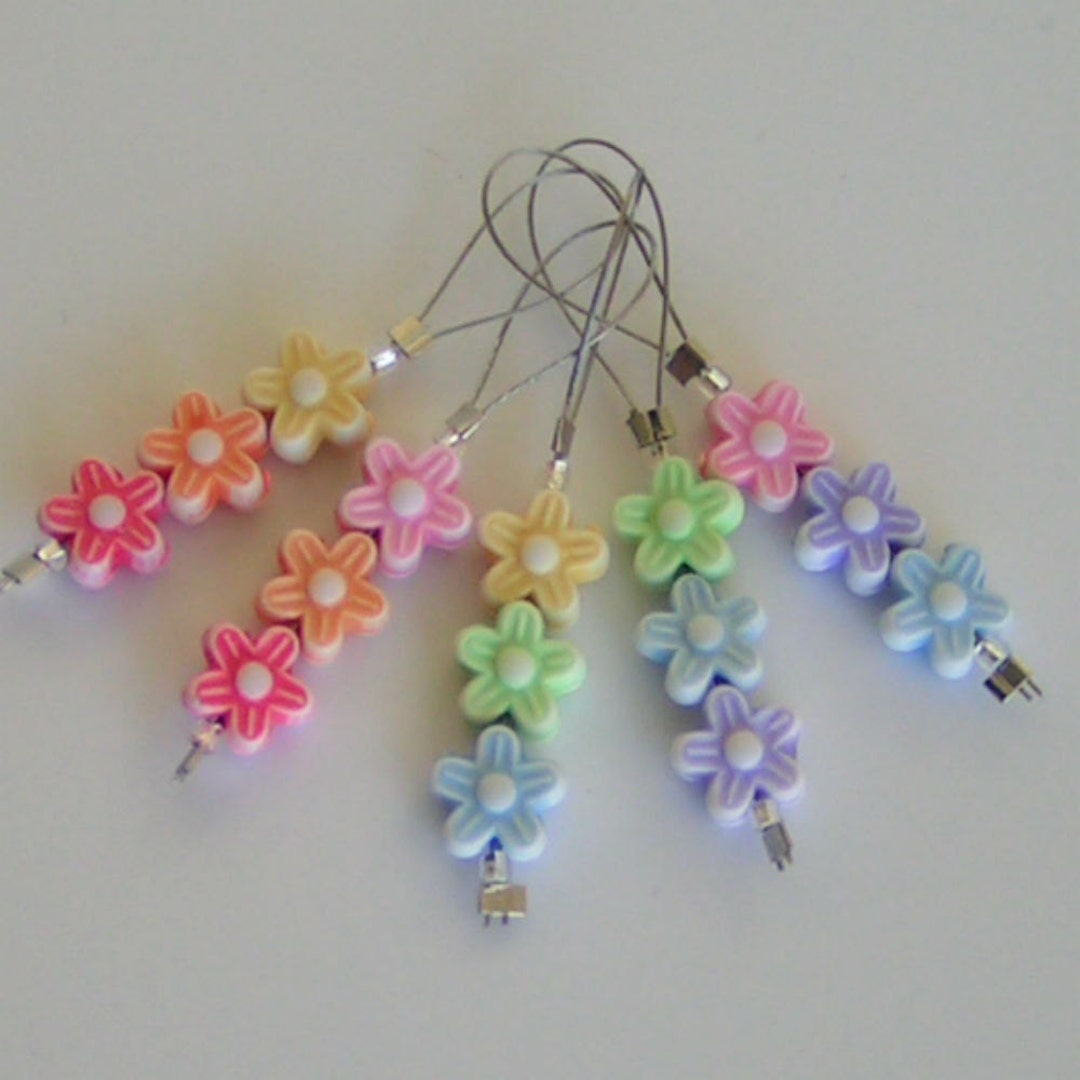 Stitch Markers FLOWERS SPRING BOUQUET Knitting Flower Set of 5 - Etsy