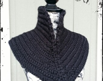 REVOLUTION COWL Kat cowl Inspired Scarf Vest Halloween costume Handknit Fire Soft Archer Huntress Neckwear armor hunter cosplay neckwear