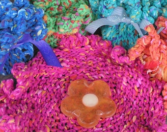 Pattern Knitting Washcloth Gift BUBBLESPA Washcloth Scrubbie Loofa Loofah PDF