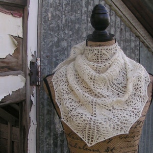 Shawl pattern knitting Pattern knit charted PDF neck scarf shawlette CASBAH 4 styles fingering weight