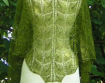 Pattern Shawl, knitting Pattern, knit charted PDF, neck scarf, shawlette, MOTHER NATURE, 3 styles, lace weight shawl pattern