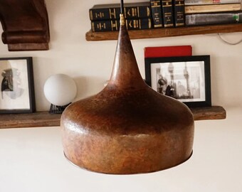 Lámpara colgante de estilo rústico de cobre envejecido