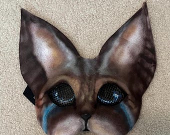Premade Brown Therian kitty cat mask