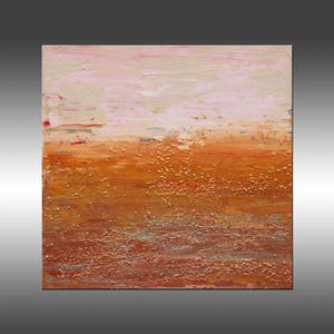 Views Of Nature 54 - Small Original Painting, 8x8 Inches, Abstract Landscape Modern Art
