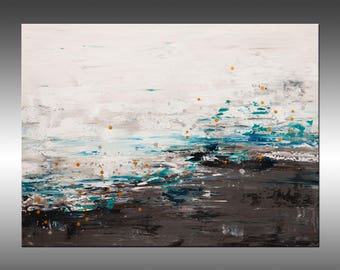 Sea Spray 2 - Original Abstract Painting, Art Paintings Original Painting Canvas, Modern Art Contemporary, Portland, Oregon, Large Art