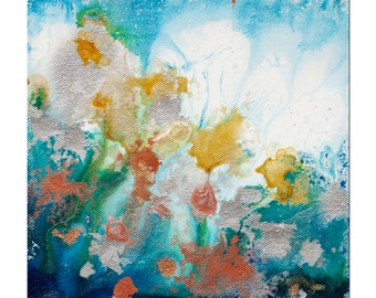 Bloom 2 - 8x8 Inch Original Abstract Landscape Painting