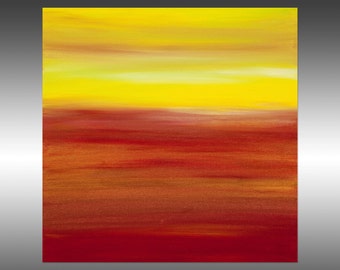 Sunset 53 - Abstract Landscape Painting, Original Modern Art Painting, Abstract Canvas Wall Art, Sunrise Sunset