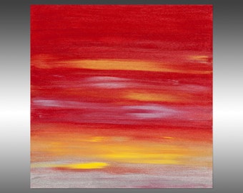 Sunset 54 - Abstract Landscape Painting, Original Modern Art Painting, Abstract Canvas Wall Art, Sunrise Sunset