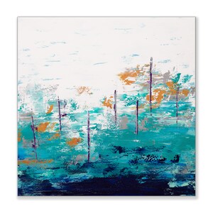 Blue Lake 16 - 30x30 Inches, Original Abstract Painting, Art Abstract Painting Large Wall Art Textured Painting Canvas Art