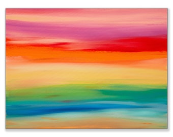 Sunrise 60 - 18x24 Inches, Original Abstract Painting, Modern Art Painting, Canvas Wall Art Contemporary Canvas Art