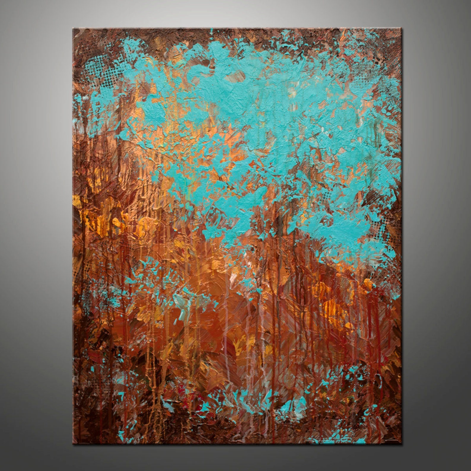 Original Abstract Modern Painting Title Recollection Etsy