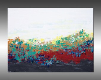 Sunrise Vista - Large Original Abstract Painting, Landscape, Canvas Art, Modern, Contemporary