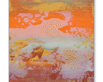Abstrakte Landschaft - Natur 79 - 20 x 20 cm Original Moderne Wand Kunst, Blau Grün Gemälde - Natur 79