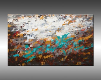 Modern Industrial 7 - Large 36x60 Inch Original Abstract Painting, Modern Acrylic Fine Art on Canvas, Large Canvas Wall Art, Contemporary