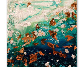 Microcosm 12  - 6x6 Inch Original Abstract Painting, Modern, Contemporary, Small Painting Art