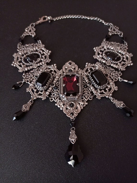 Gothic Choker Collar Bridal Choker Necklace Gothic Jewelry | Etsy