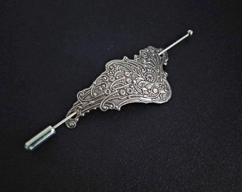 Silver Wing Shawl Pin, Broach, Scarf Pin for women, Gothic Jewelry Fairy Wing