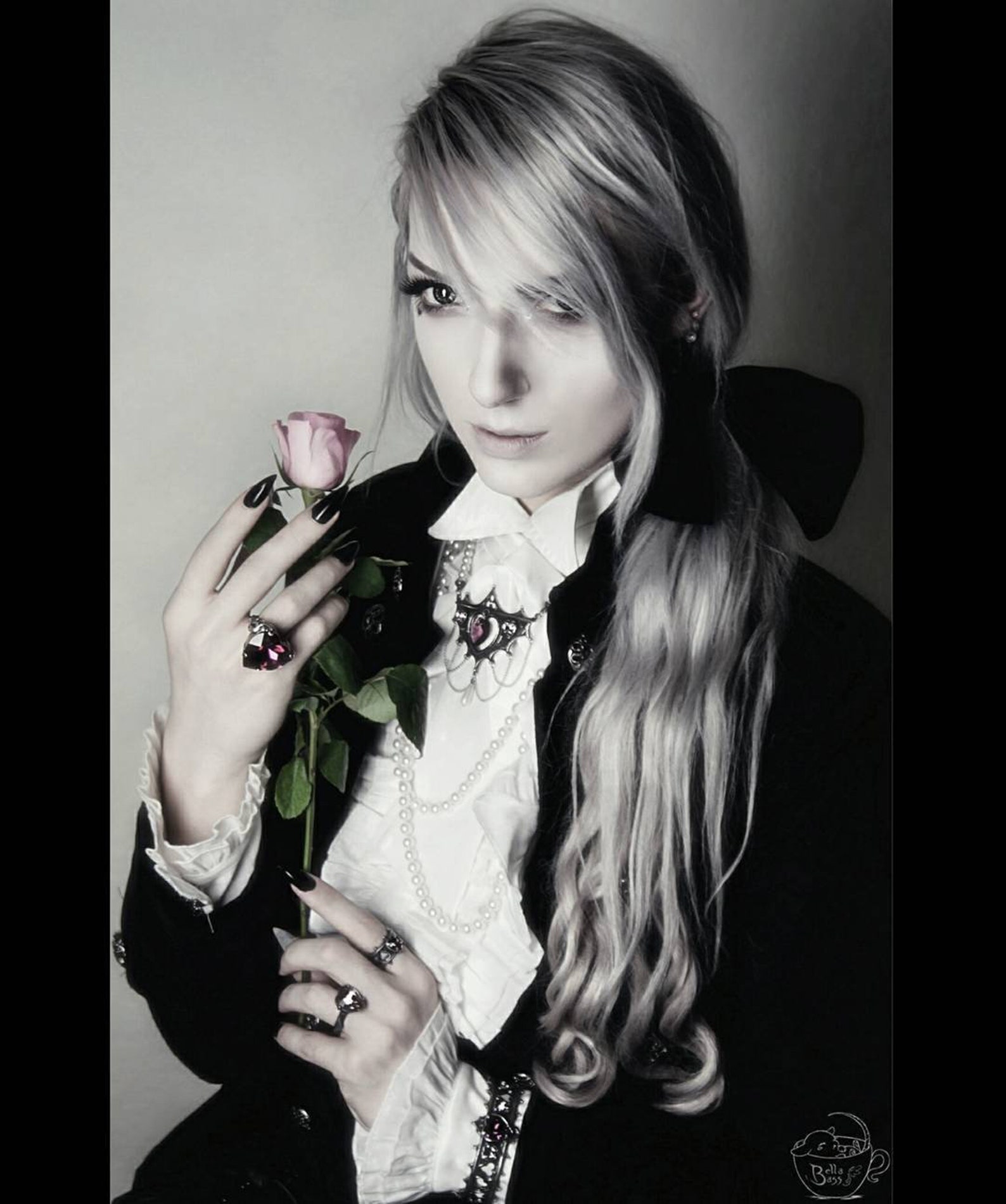 Swarovski Pink Heart Ring Gothic Ring Fuchsia Gothic Jewelry Etsy