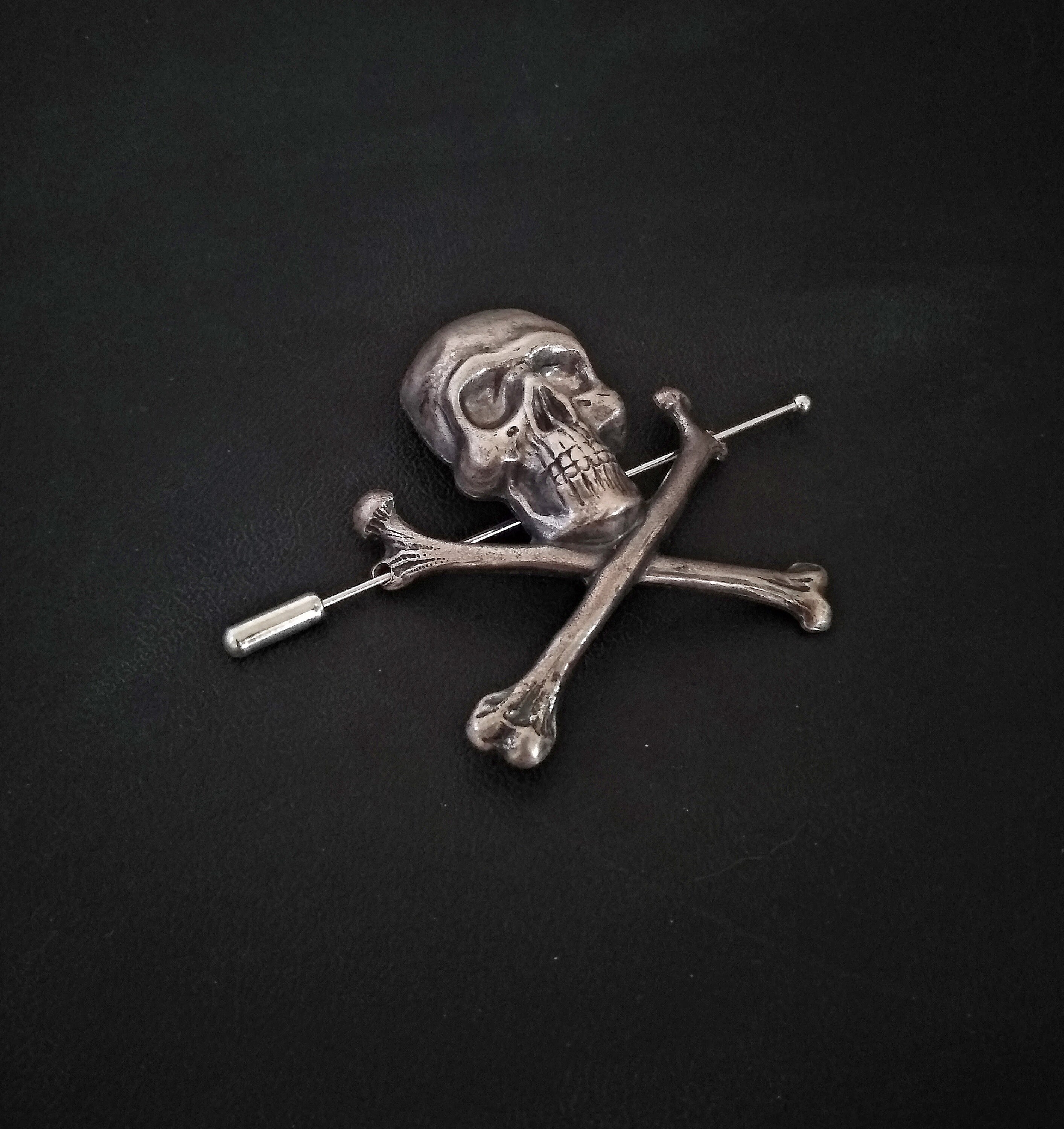 Skull brooch pin clearance