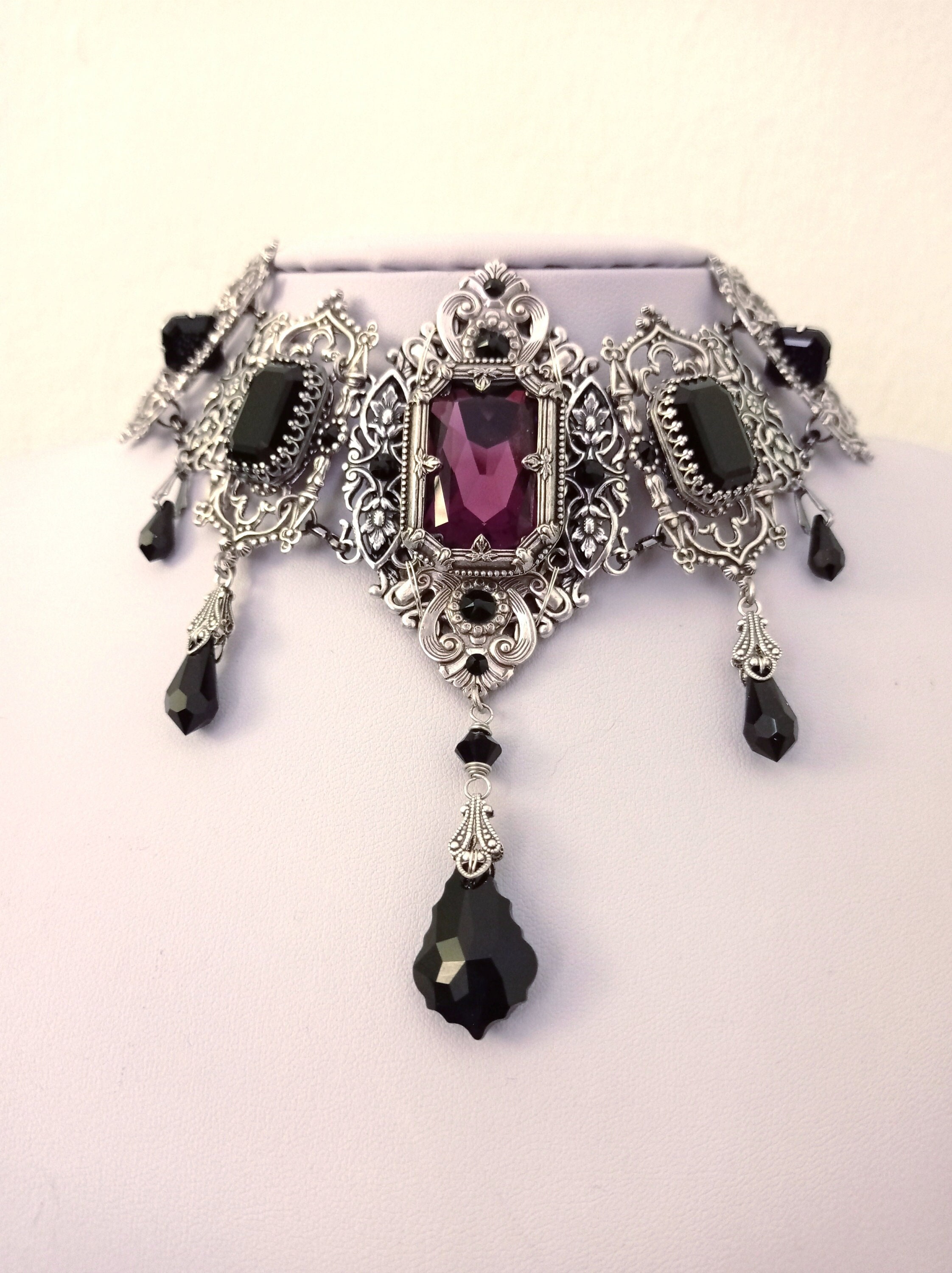 Black Necklace Choker Victorian Gothic | Choker Lace Victorian Gothic -  Black - Aliexpress