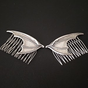 Bat Hair comb, Bat wing hair jewelry, Gothic Jewelry image 1