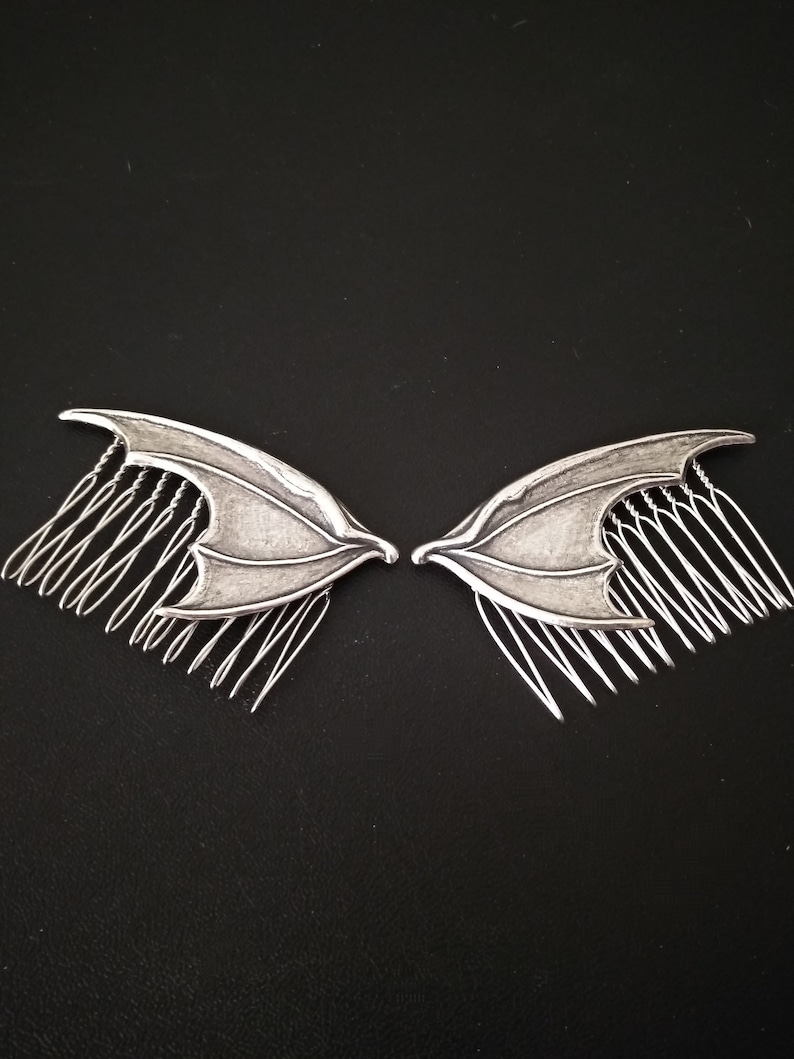 Bat Hair comb, Bat wing hair jewelry, Gothic Jewelry image 1