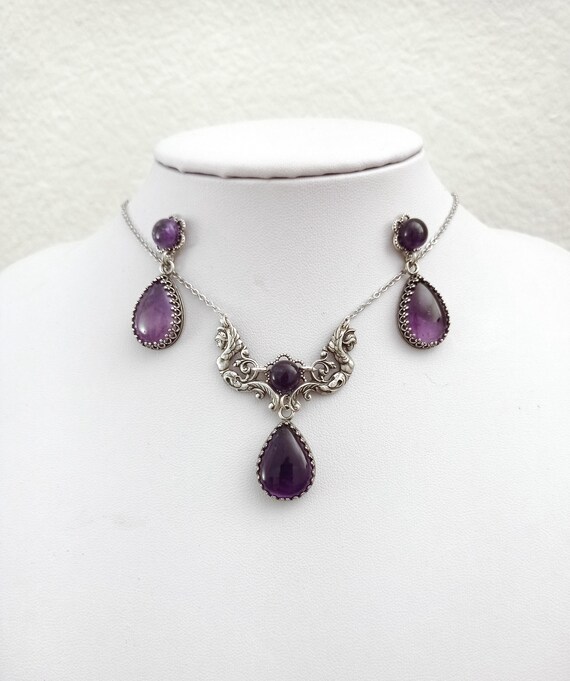 Amethyst cheap jewelry set
