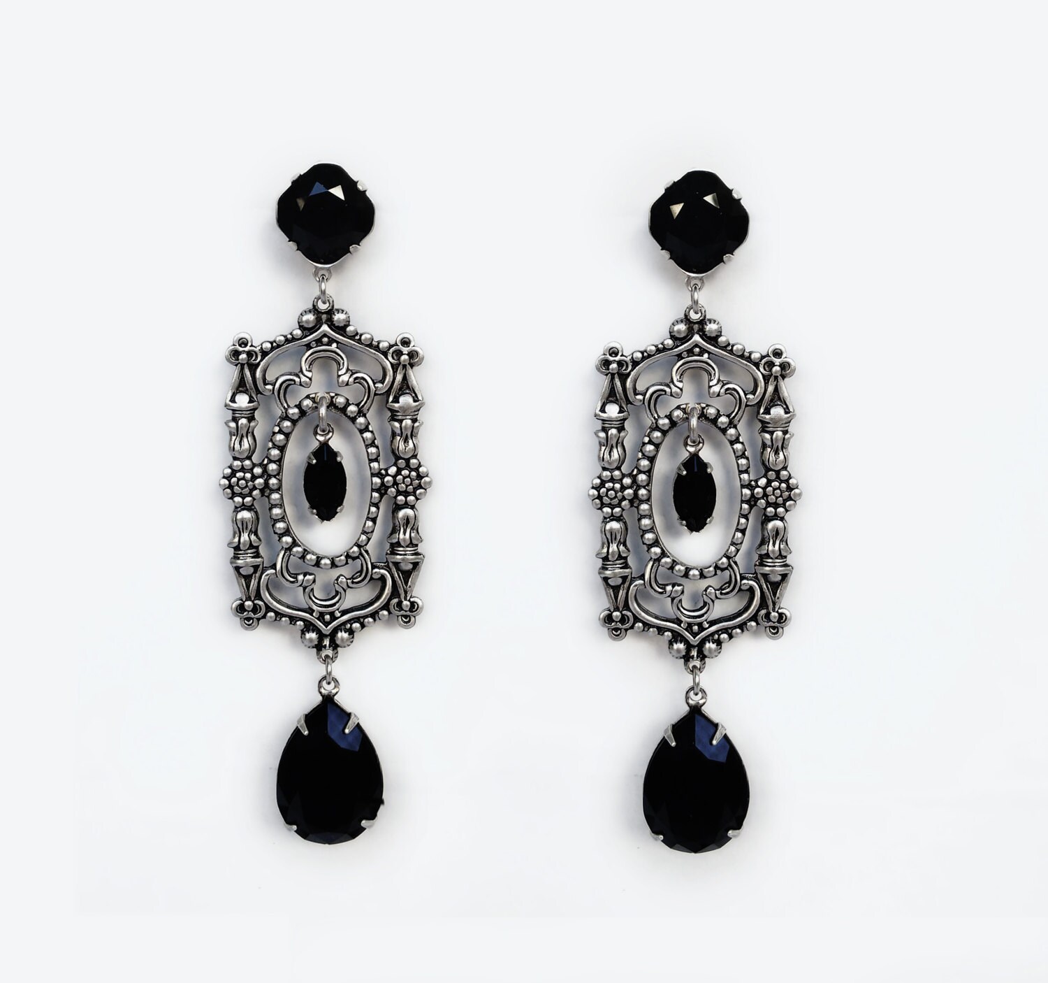 Black gothic sale earrings