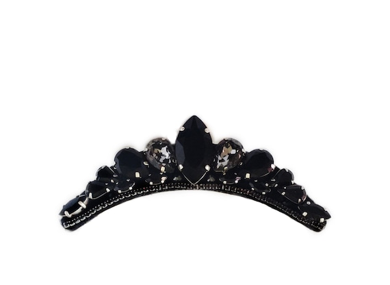 raket lanthaan Er is behoefte aan Black Tiara Gothic Tiara Black Crown Gothic Wedding Hair - Etsy