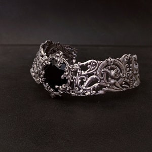 Black choker, Gothic choker, Victorian Necklace, Metal choker, Victorian Gothic jewelry choker necklace Black