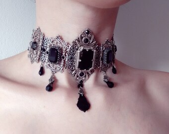 Halsband Halskette Choker Gothic Victorian Vintage Spitze Schleife Halsband Halskette Choker Gothic Victorian Vintage Spitze Schleife