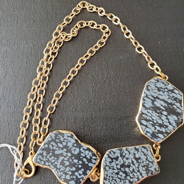 Snowflake Jasper Chain Necklace