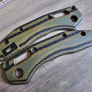 Microtech Ramlok Stitch OD Green/Flat Dark Earth/Black Layered G10. Scales (G10)