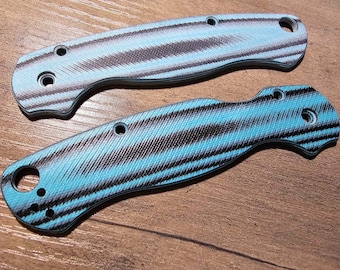 Básculas Spyderco PM2 azul Tiffany y negro (G10)