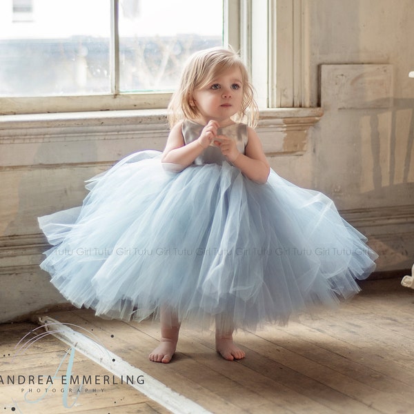 Grey Flower Girl Etsy