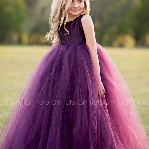 Purple Flower Girl Dress Plum Tutu ...